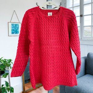 G.H. Bass & Co. red cable knit sweater